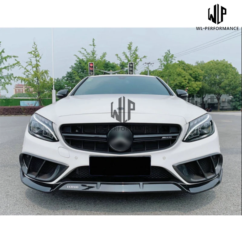 W205 C300 Auto Car Rear Carbon Fiber Side Fender Air Vents Trim Fog Light For Mercedes Benz W205 C200L AMG C43 C200L C180L 15-18