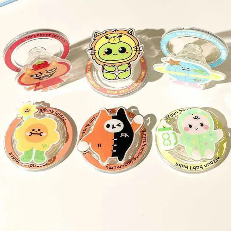 GMMTV Ohmnanon BounPrem Joogdunk Cosplay Magnetische Houder Cartoon Telefoon Grip Tok Stand Beugel Acryl Ondersteuning Frame Accessoires