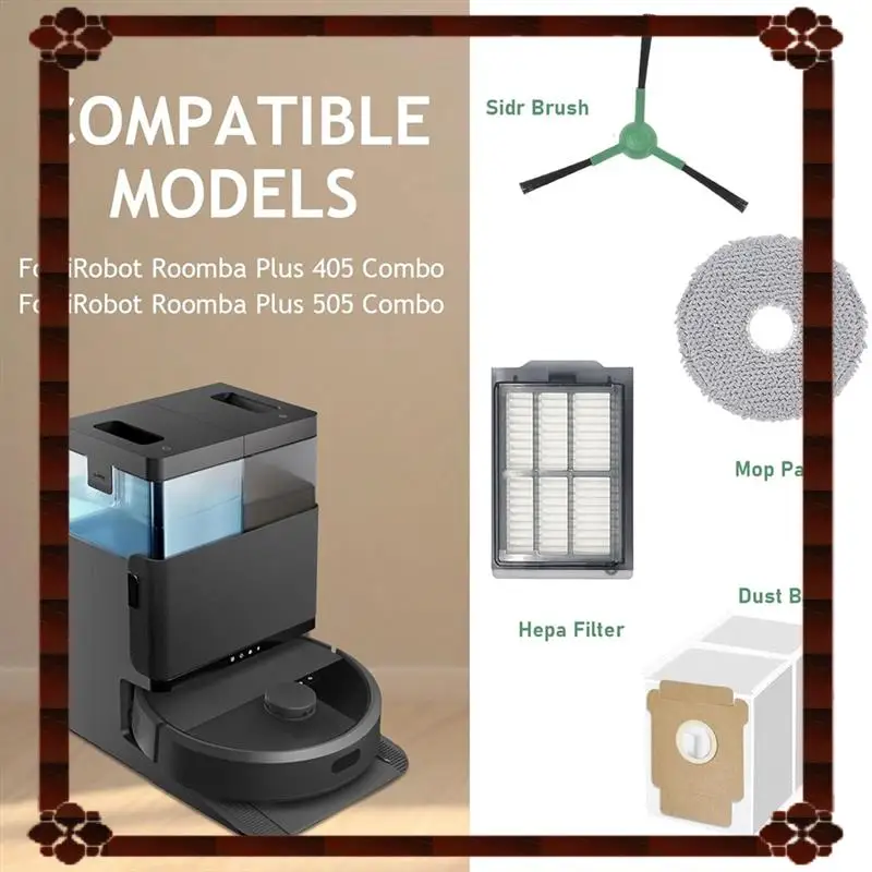 Peças de reposição de entrega em 24 horas 1 para Irobot Roomba Plus 505 Combo/Plus 405 Combo Peças de aspirador de pó robô