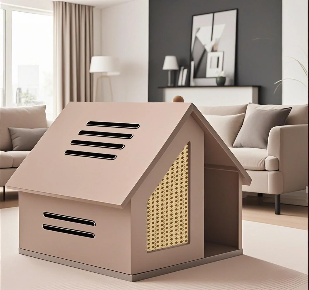 

New Design Cat House Solid Animal Pattern Metal Cage for Dogs Living Kenneling