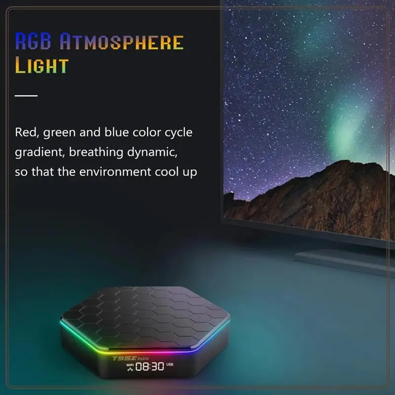 Reliable-T95Z Plus Android 12 TV Box 8K Allwinner H618 2.4G 5G Wi-Fi 6 BT 5.0 Медиаплеер Android Box 2 ГБ + 16 ГБ Прочный, вилка стандарта США,