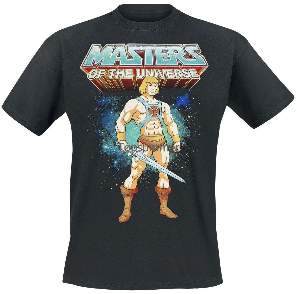 He-Man And The Masters Of The Universe He-Man Logo Men'S Fashion T-Shirt Black