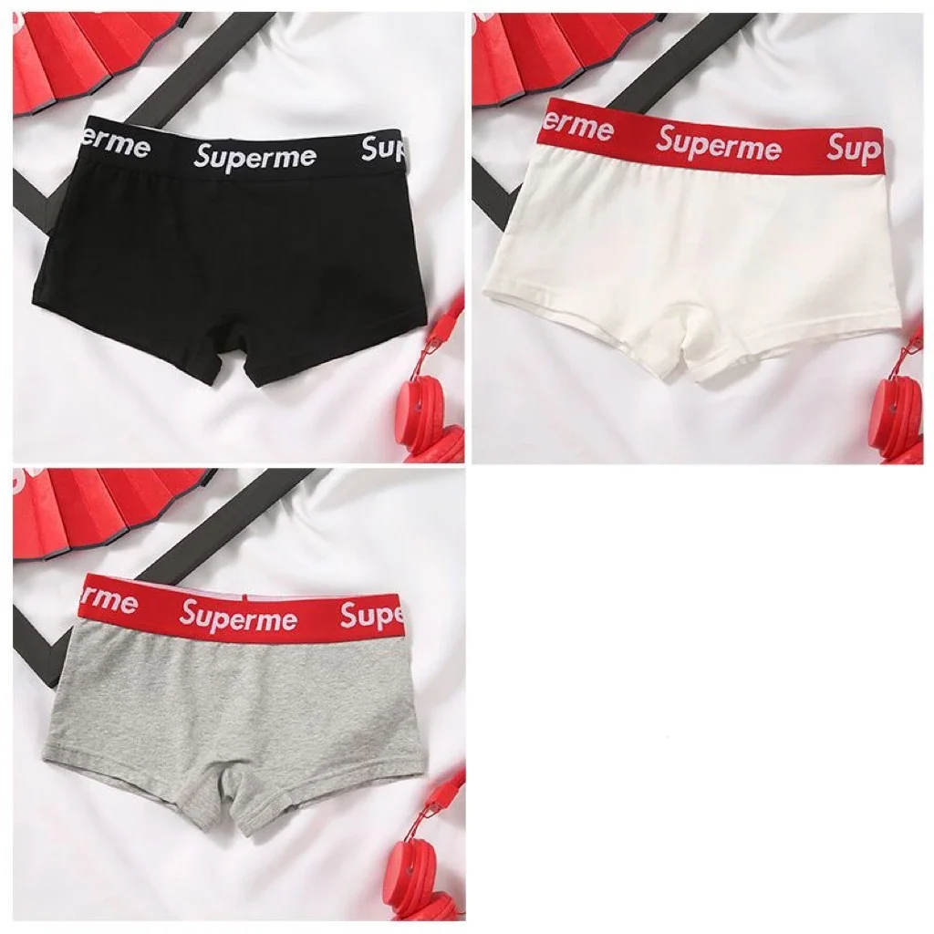 Womanโs Underwear High Stretch Shorts Cotton Girl Boxer Shorts Words Sexy Comfortable Soft Woman Panties Plus SizeM-2XL