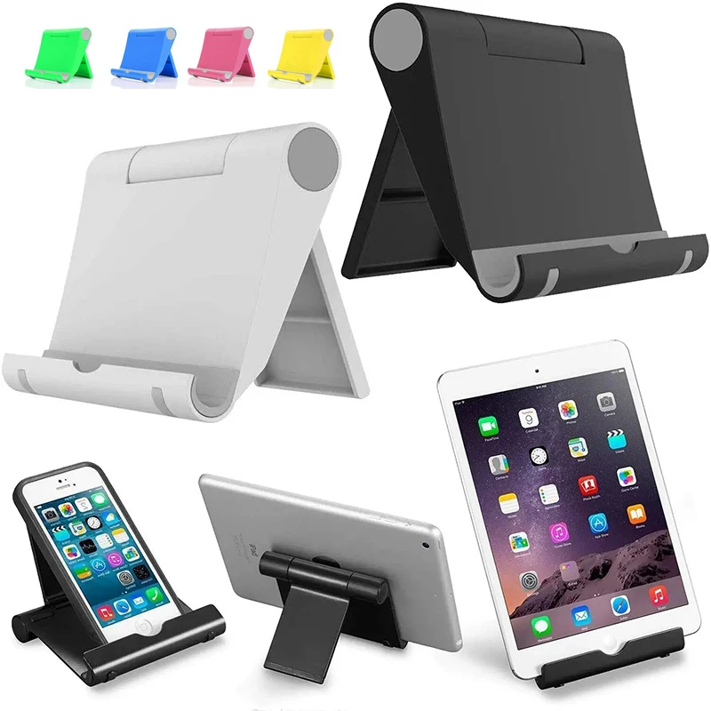 Universal Foldable Desk Phone Holder Mount Stand for iPad iPhone 15 Samsung Xiaomi Mobile Phone Tablet Adjustable Desktop Holder