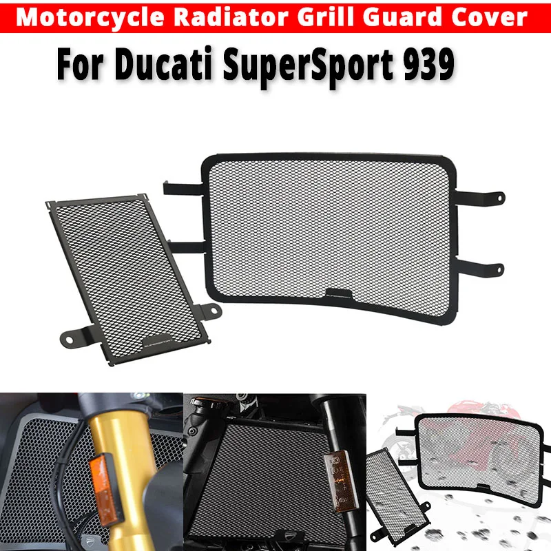 For Ducati SuperSport 939 Motorcycle Radiator Grill Guard Cover Engine Cooling Protection Cover  Slip on Ducati SuperSport 939