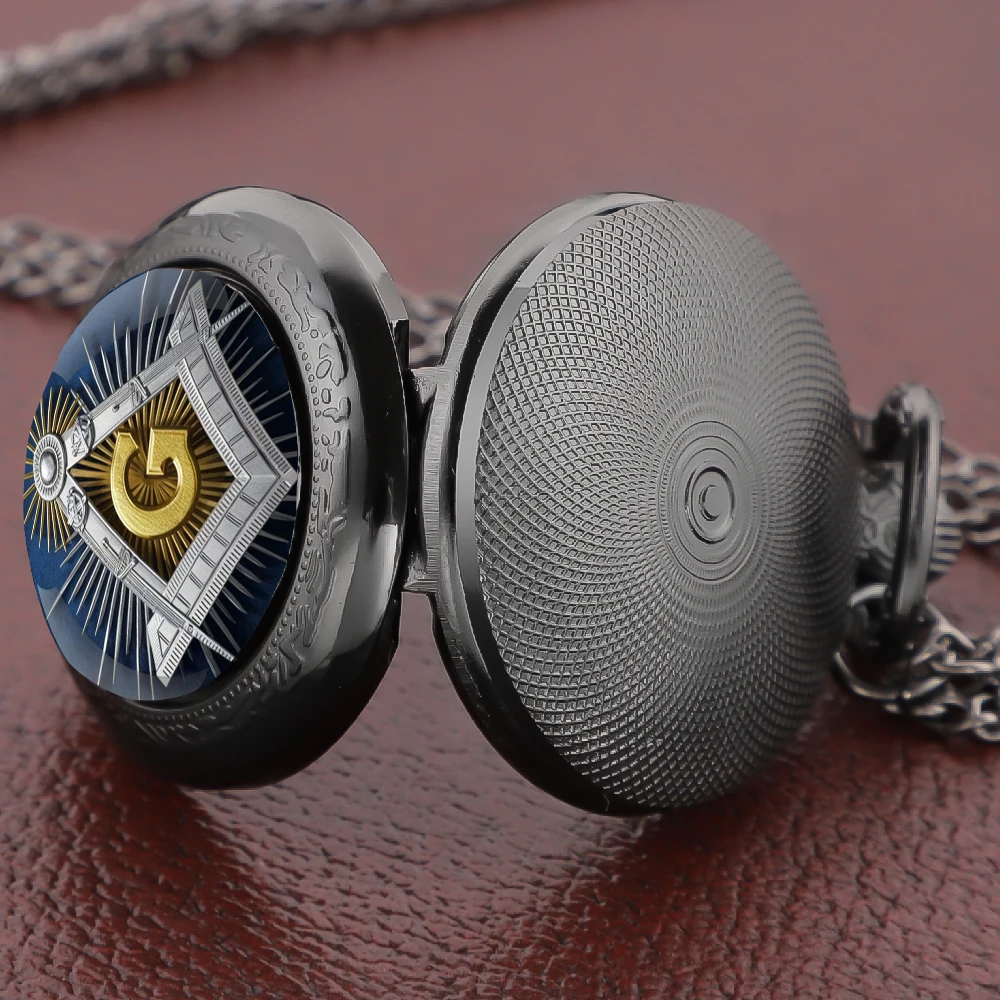 ساعة جيب كوارتز ريترو مع الماسونية الغامضة خمر الإكسسوارات النساء قلادة قلادة ساعة الرجال هدايا طفل تذكارية