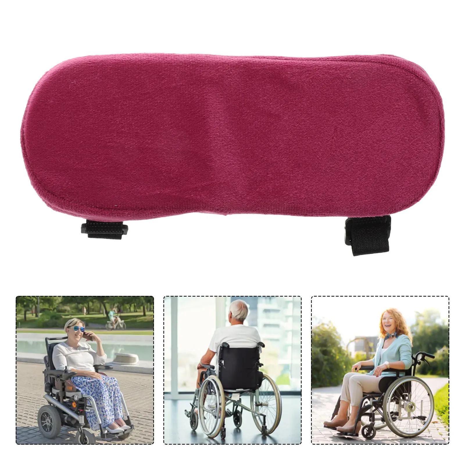Winter Warm Wheelchair Arm Rest Cushions – Thick Memory Foam Ergonomic Pads for Electric Manual Office Chairs