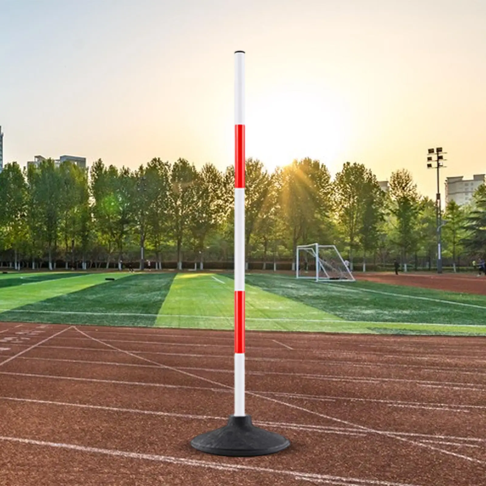 Pólos do treinamento da agilidade, barra do obstáculo, ajuda do futebol, acessório do treinamento, velocidade profissional, futebol, sinal pólo