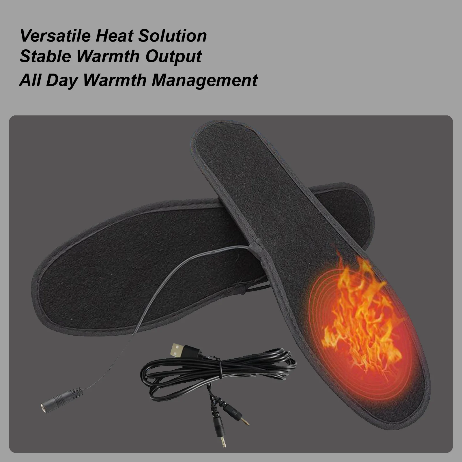 

Intelligent Heated Insoles, Comfortable Foot Warmer USB Heating Warm Insoles For Hiking Camping Skiing Commuting Workplace