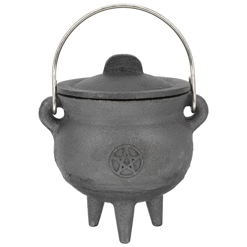 Mini Metal Cauldron,Black Buckets with Handle for Kids Halloween Candy St. Patrick'S Coins Holder & Party Favors A