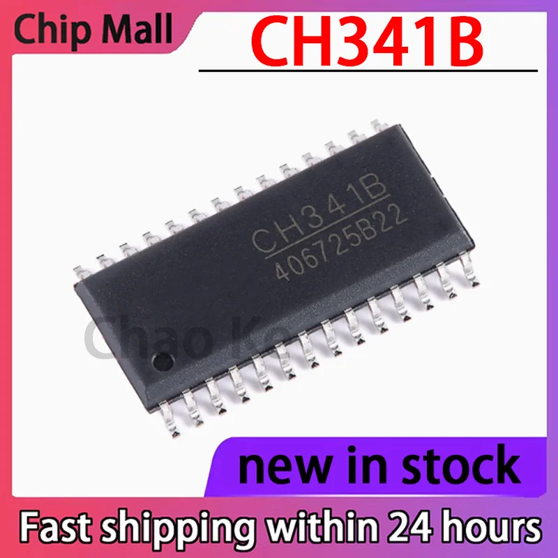 1PCS CH341B CH341 Patch SOP-28 3.3V; Chip Adaptador de Bus USB de 5V IC