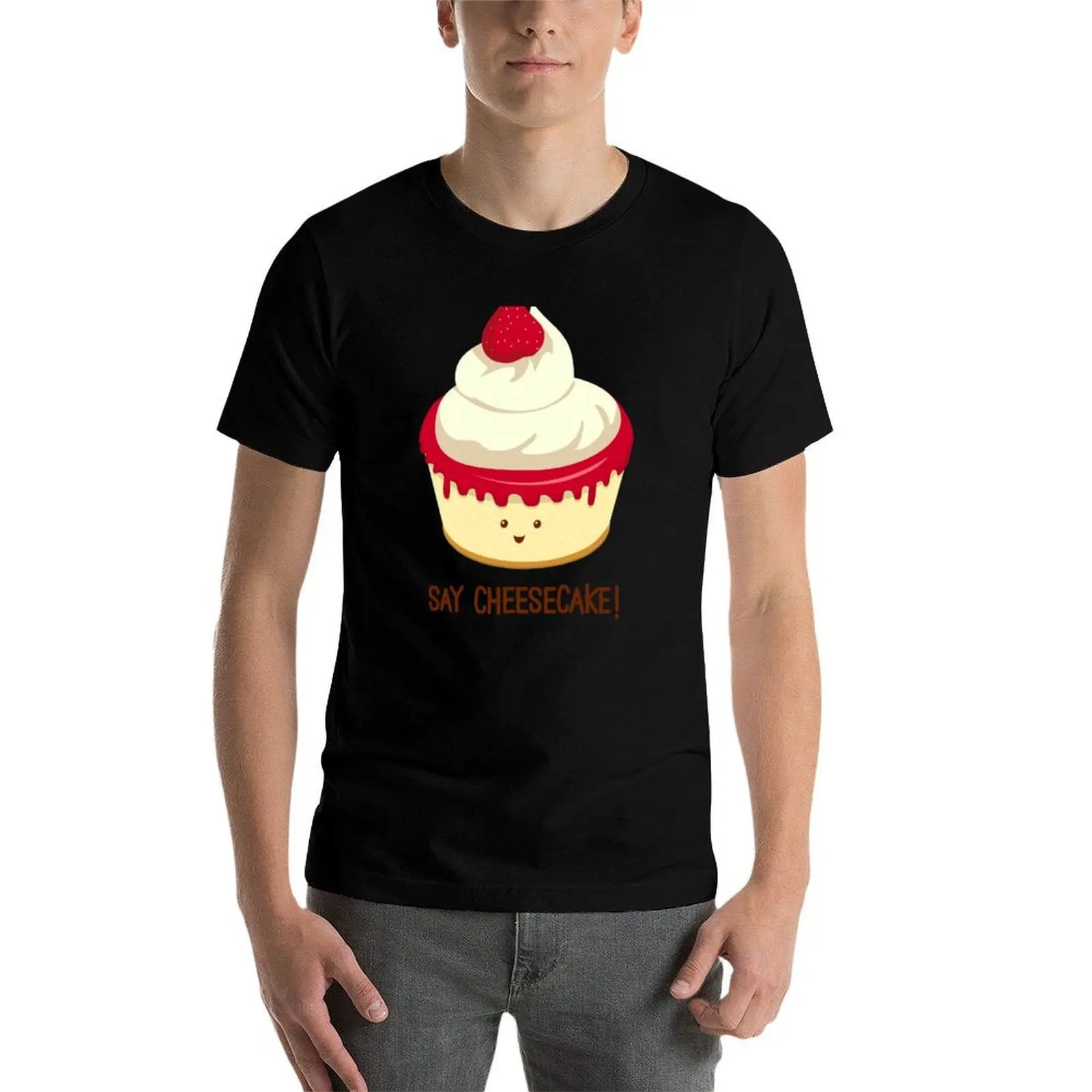 

Say CheeseCake! - Pink Version T-Shirt men t shirt cotton 100% t shirt custom print T-Shirt