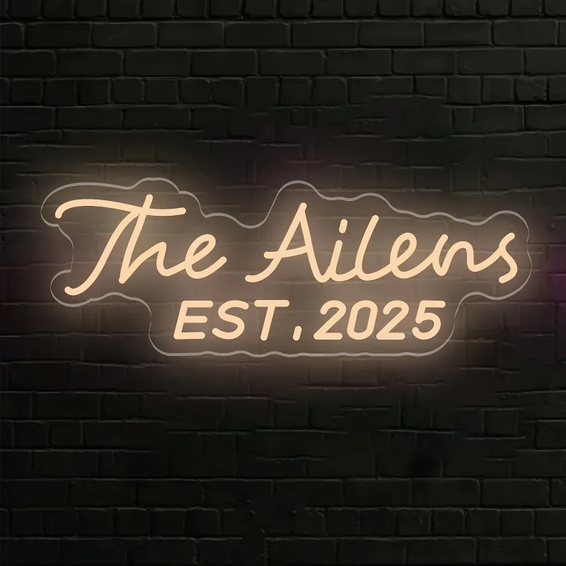 

Настраиваемые двухрядные светодиодные неоновые светильники, персонализированные имена, настенные USB-порты, регулируемая яркость, украшение для дома, подходят для различных целей.