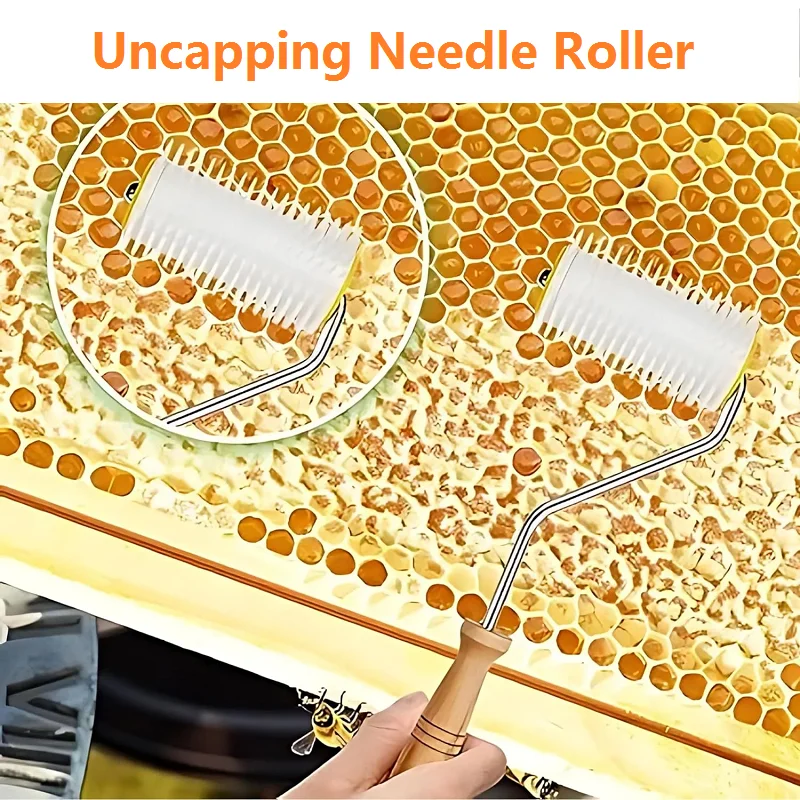

Honey Extractor Uncapping Needle Roller Beekeeping Comb Tools Kit Plastic Beehive Bee Honey Extracting Roller Beekeeping Tools
