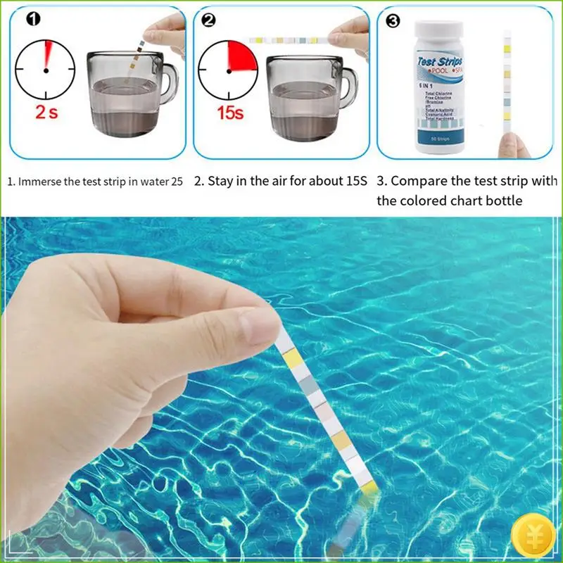 

Бумага для тестирования бассейна 7-в-1, бумага для тестирования pH, бумага для тестирования качества воды, бумага для тестирования остаточного хлора, 1 бутылка по 50 штук