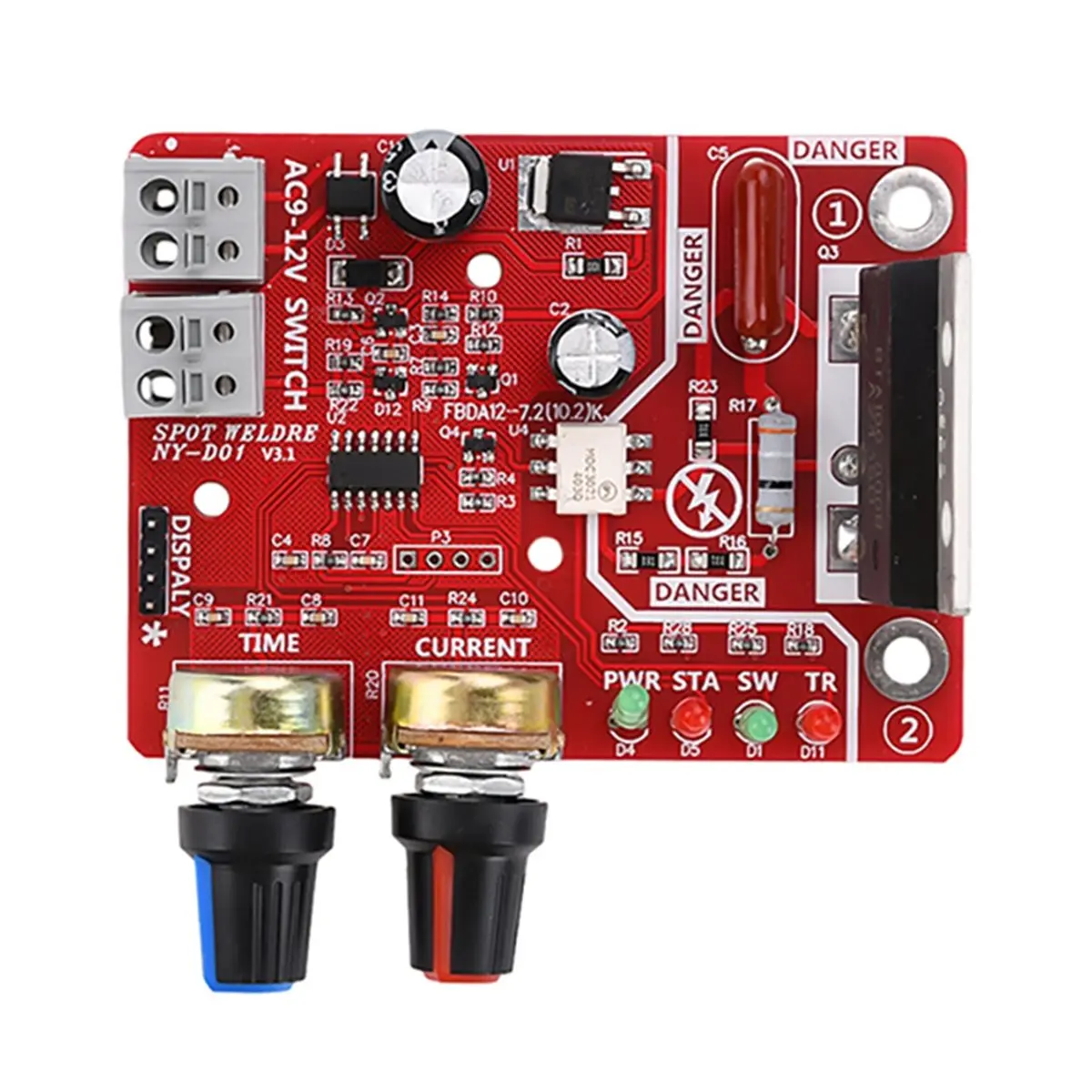 HAPPY EVER -D01 100A Single Pulse Spot Welder Control Module Time and Current Controller for Automotive Manufacturing Etc. A
