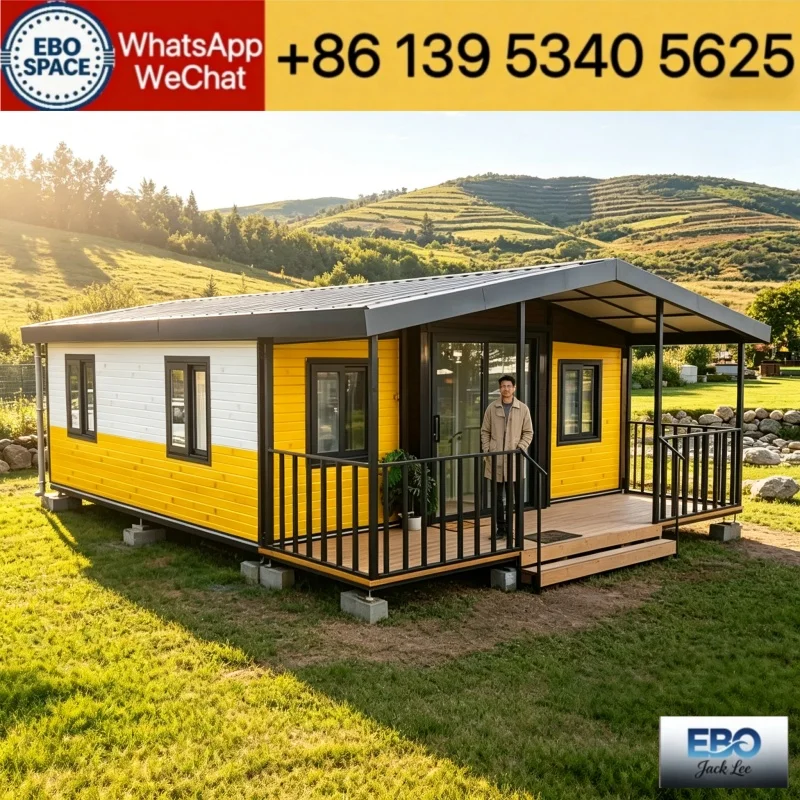 20ft foldable mini cabin, with shower & kitchen, long lifespan expandable Capsule Room