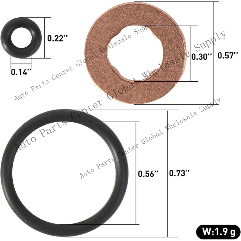 L+ MR0344 Diesel Injector Copper Washer O-Ring for Range Rover Sport 3.0L