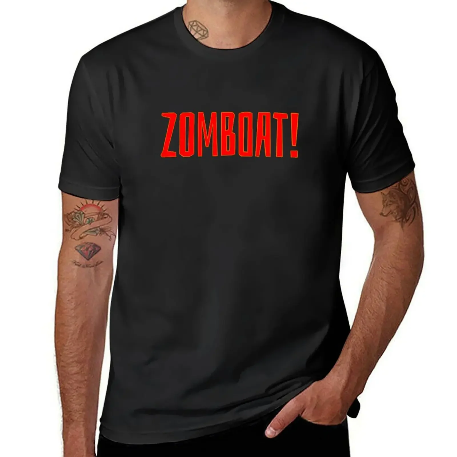 

Zomboat! T-Shirt sweat oversized customs mens workout shirts