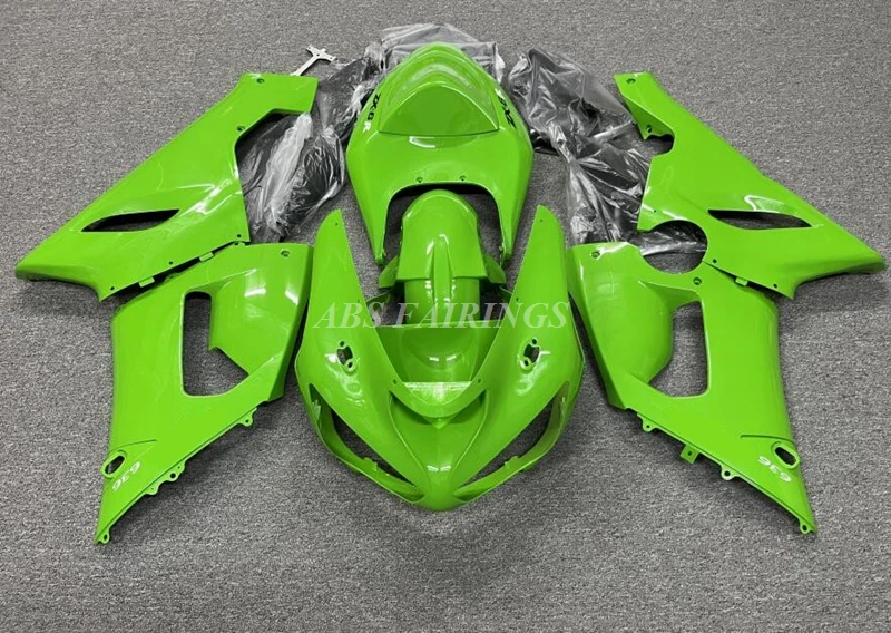 

4 подарка, новый комплект обтекателей для мотоцикла из АБС, подходит для Kawasaki ZX-6R 636 2005 05 06, кузов под заказ, зеленый