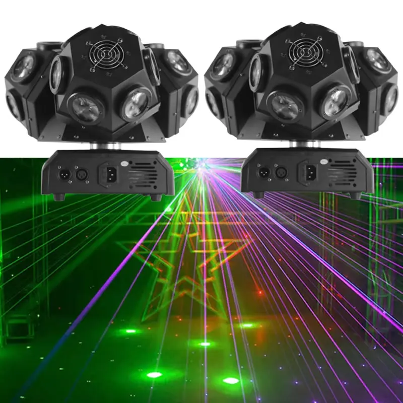 

18*10W Three Heads LED Rotating Moving Lights Super Beam RGBW KTV Dance Hall Bar Stage Disco Rolling Stroboscopic Laser Light