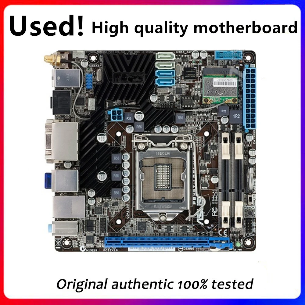 

For ASUS P8H67-I DELUXE MINI ITX Computer Motherboard LGA 1155 DDR3 For Intel H67 P8H67 Desktop Mainboard SATA II PCI-E X16 Used