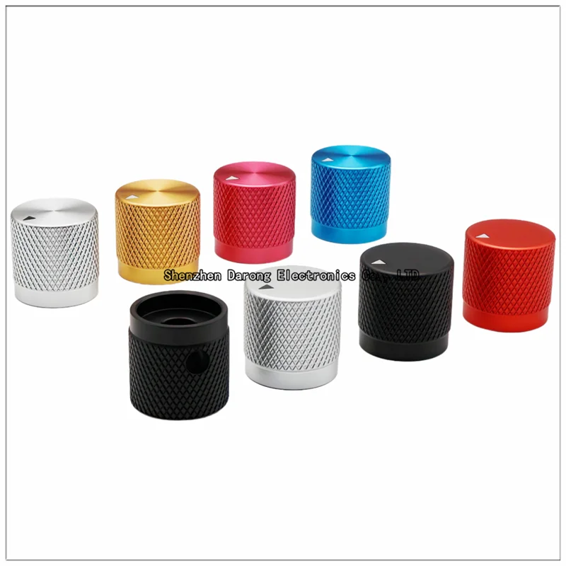 17×17MMオールアルミニウムエンボス加工ノブ、ポテンショメーターエンコーダーキャップ、音量/電子楽器機器調整キャップ