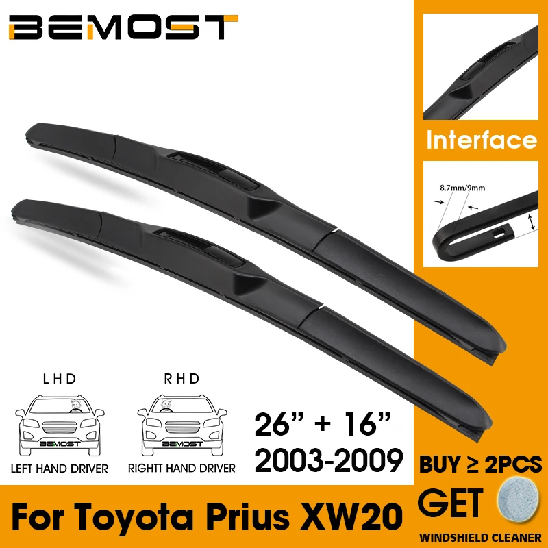 Car Wiper Blade Front Window Windshield Rubber Silicon Refill Wiper For Toyota Prius XW20 2003-2009 26