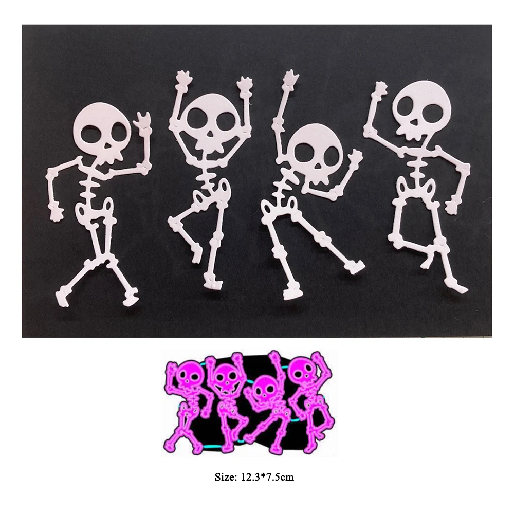 

Metal Cutting Dies Cut Mold Skeleton Halloween Decoration Scrapbook Paper Craft Knife Mould Blade Punch Stencils