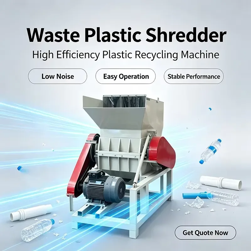 HN QDMECH Large Capacity Wide Feeding Hopper Waste Plastic Crusher Plastic Shredder for Bulk Plastic Pallet Processing
