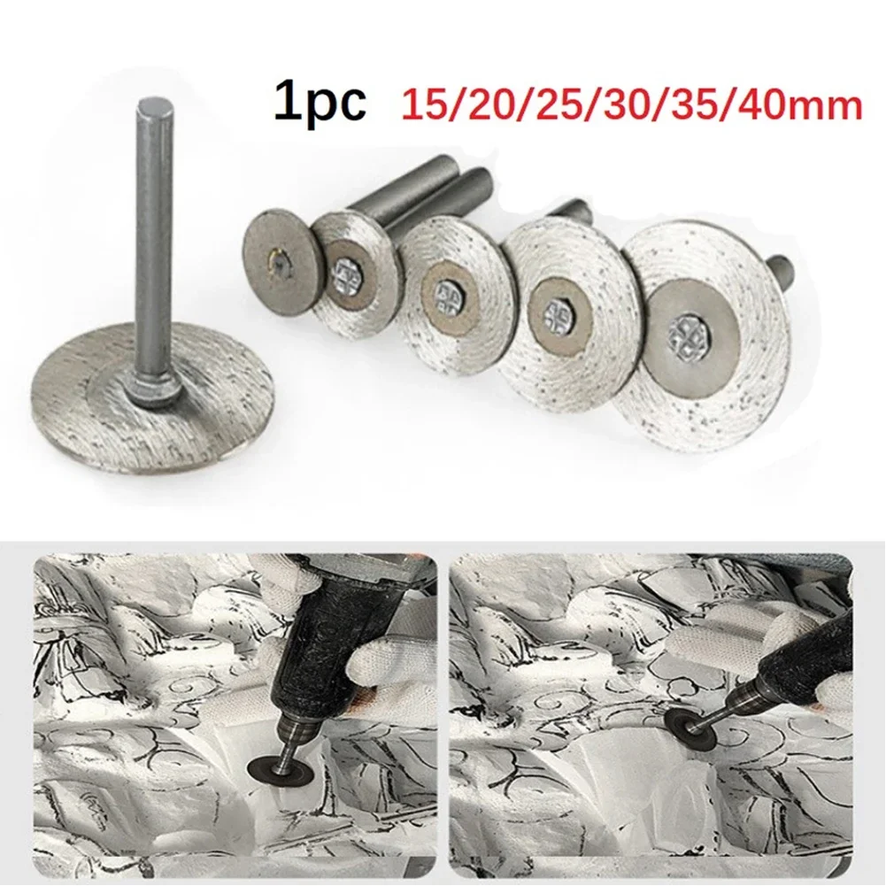 1Pcs 6mm Shank Circular Saw Blades 16~40mm T-shaped Diamond Sintered Burr Grinding Engraving Bit Wood Metal Dremel Rotary Tools