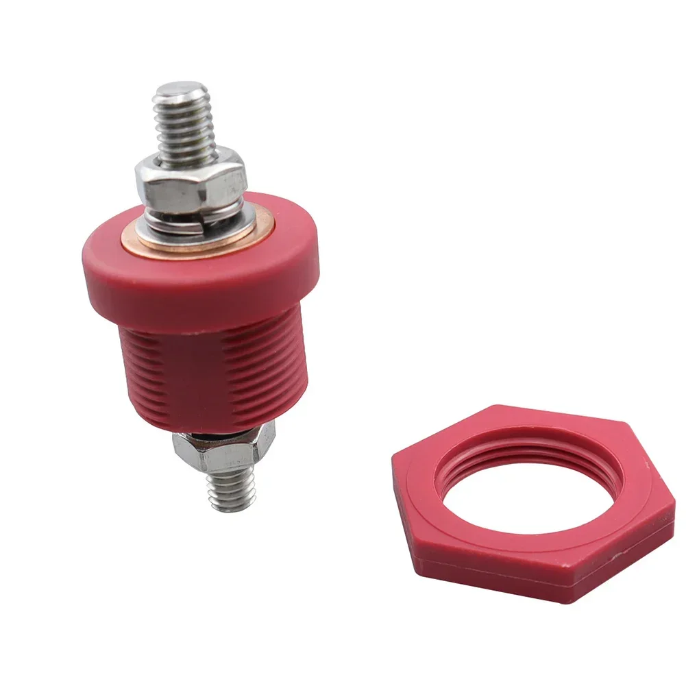 3/8in Stud Connector 48V DC Post Connectors Marine Electrical Systems Glass-Filled Nylon Bushing Nickel Plated Mild Steel