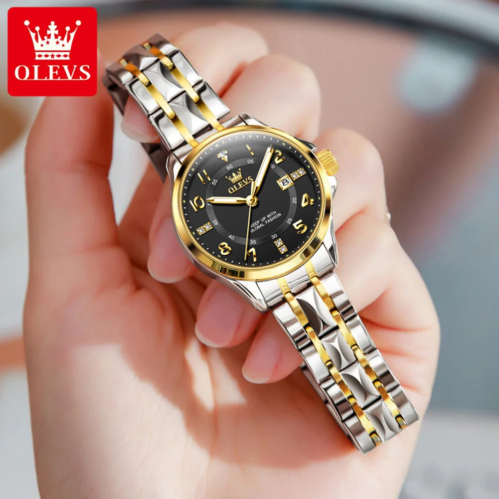 Mode Dames Quartz Horloges Topmerk Luxe Hoge Kwaliteit Dameshorloge 30M Waterbestendigheid Datum Lichtgevende Horloge Voor Dames