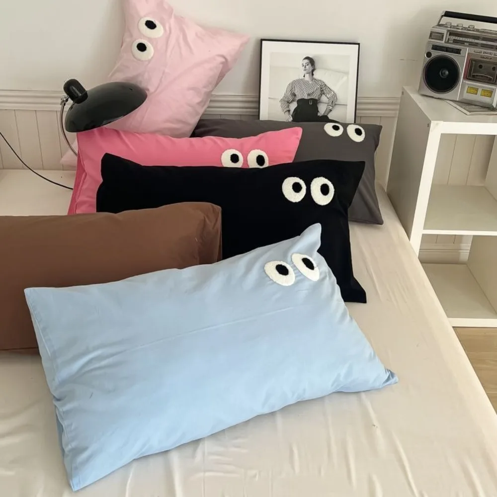 

2PCS Comfortable Soft Pillow Cover Cartoon Rectangular Breathable Pillowcase Machine Washable Polyester Pillow Case Living Room