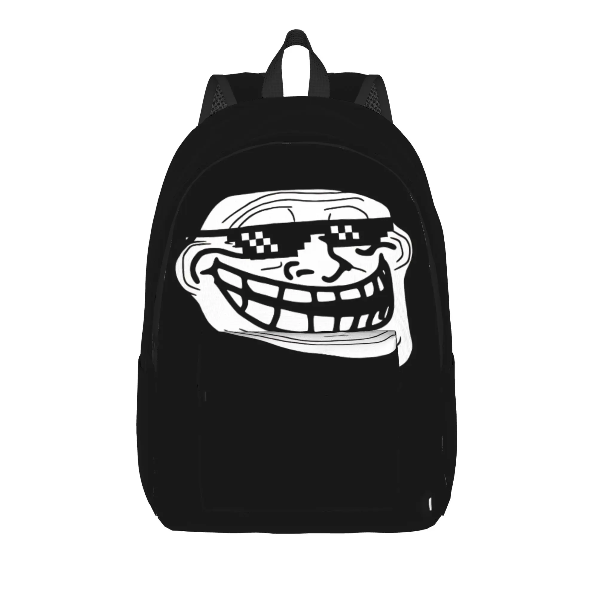 Trollface Funny Backpack  University Backpacks Student Unisex Custom Soft School Bags Cute Rucksack