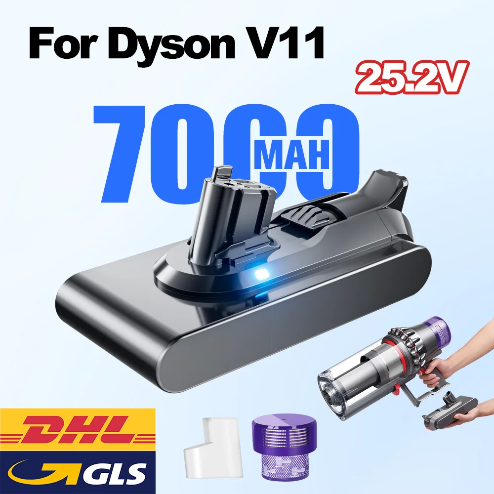7000mAh Per Dyson V11 Batteria 25.2V Aspirapolvere Batteria Ricaricabile per Dyson V11 Animale Assoluto Fluffy SV15 SV16