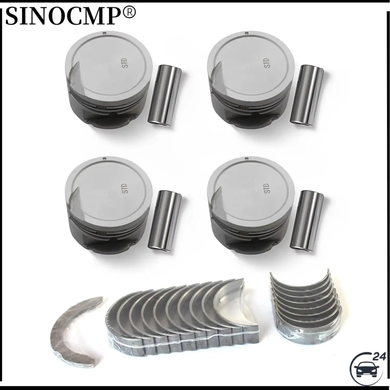 ชุดแหวนลูกสูบเครื่องยนต์อัตโนมัติ G4EA 1.3 พร้อมชุดก้านสูบและชุดลูกปืนเพลาข้อเหวี่ยง สำหรับรถยนต์ฮุนได แอคเซนต์ เก็ตซ์ ปี 1999–2005