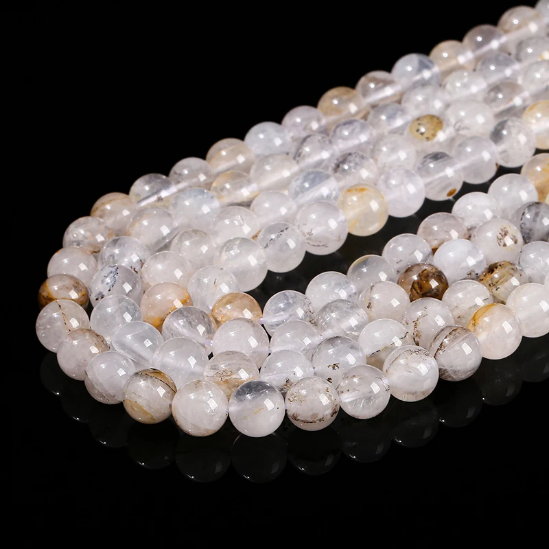 8 10 12mm Natural Tree Quartz Beads Polished Round Loose Spacer Bead For Jewelry Making Diy Necklace Bracelet Accessory Finding