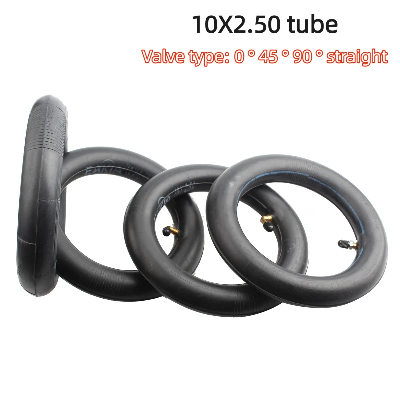 

With Bent Valve 45 90 Degree 10X2.50 Inner Tube 10x2.5 Camera for 10 Inch Baby Stroller Pram Scooter Electric Scooter Skateboard