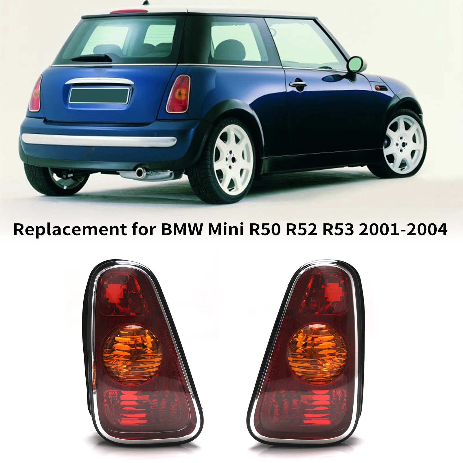 

Tail Lamp Rear Tail Light Housing Right Side Tail Lamp Replacement for Mini R50 R52 R53 2001-2004 63216935784 Tail Light