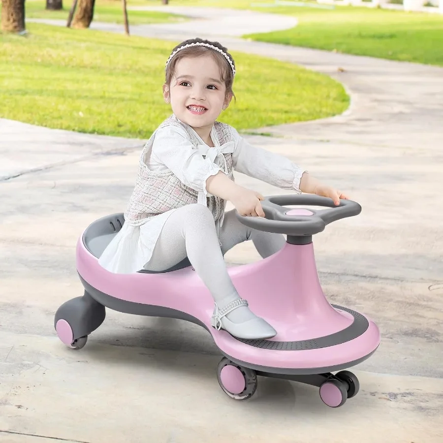 รถโยกเยกแบบหมุนได้ พร้อมล้อ PU สีสันสดใส ไม่มีแบตเตอรี่ ไม่มีเกียร์ ไม่มีแป้นเหยียบ ขี่ง่าย ใช้ได้ทั้งในบ้านและนอกบ้าน