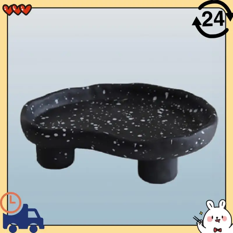 

Nordic Resin Dots Irregular Storage Tray Cake Plate Cosmetic Holder Storage Organizer Livingroom Home Decor, Black Durable