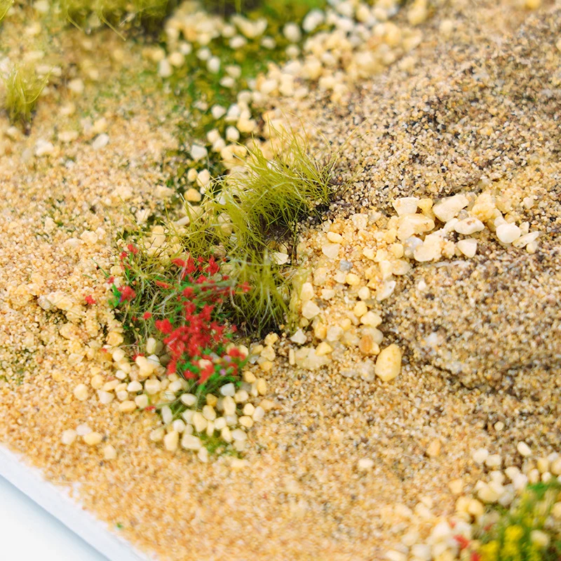 2-10 ミリメートルシミュレーション鉄道砕石黄色砂粒子モデルキット路盤材料ジオラマアクセサリー 30 グラム/バッグ