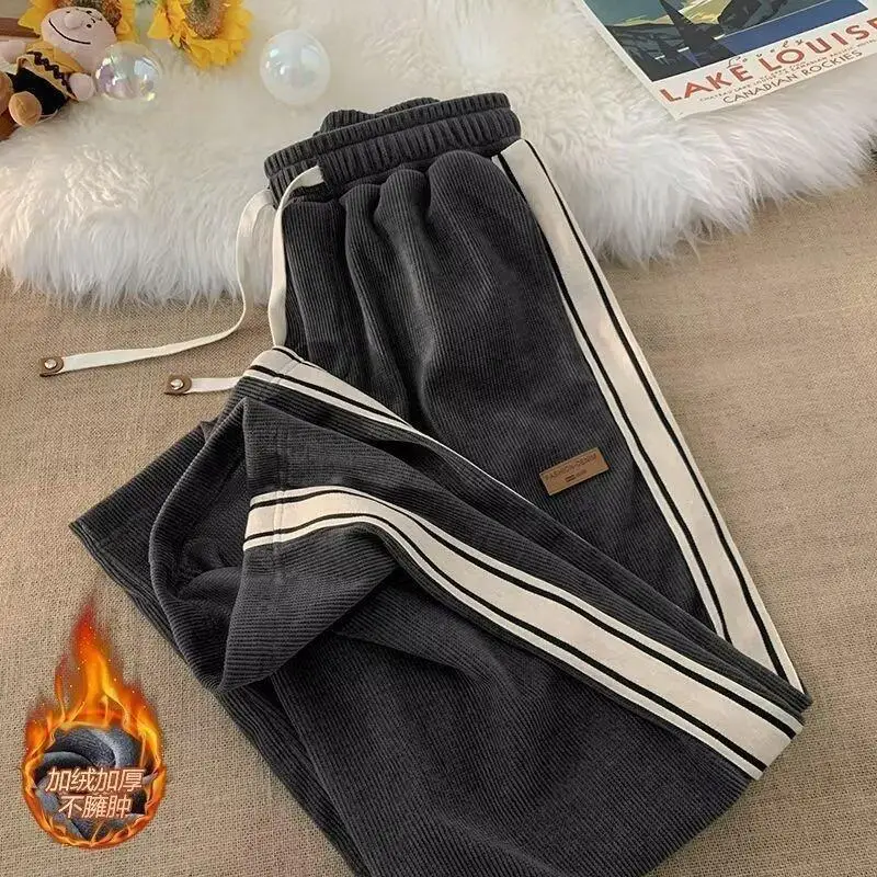 Pantalons pour hommes, vêtements d'hiver, pantalons thermiques, taille supplémentaire, salopette pour hommes, jogging Y2K, Baggy Sweats pour jeunes, vente en gros