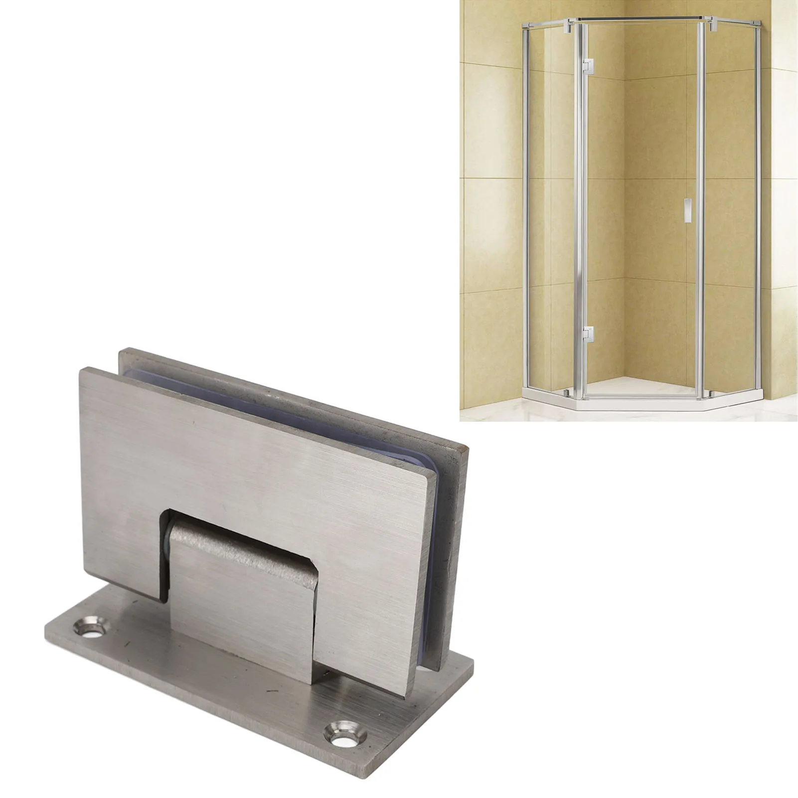 

Петли для стеклянных душевых дверей, 180 градусов, предотвращают царапины, открываются и закрываются в обе стороны, с фурнитурой для стекла 8-12 мм