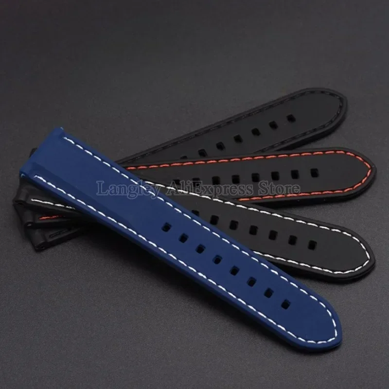 Faixa de relógio de borracha 18mm 20mm 22mm 24mm pulseira de liberação rápida para seiko silicone masculino feminino esporte à prova dwaterproof água com fivela borboleta