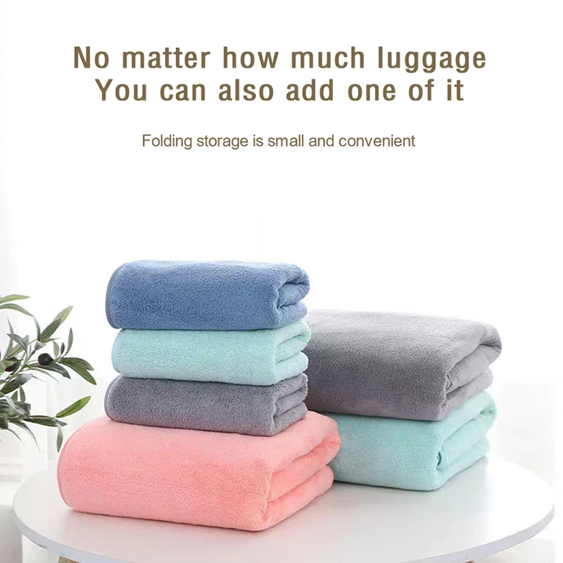 70*140cm Thick Coral Fleece Absorbent Household Large Bath Towels Beach Towels For Swimming And Fitness Towels