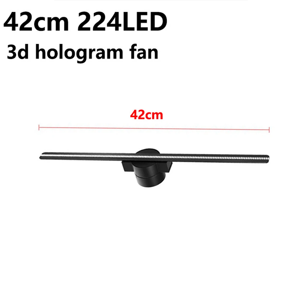 

42cm 3D Hologram Projector Clock Fan Wifi Remote Custom ICONS DIY Video LOGO LED Neon Lights Rotating Display AD 3D Holographic