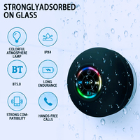 LED IPX4 Waterproof Wireless Bluetooth Speaker Mini Portable Loudspeaker Outdoor Bathroom Large Suction Cup Stereo Speakers Box