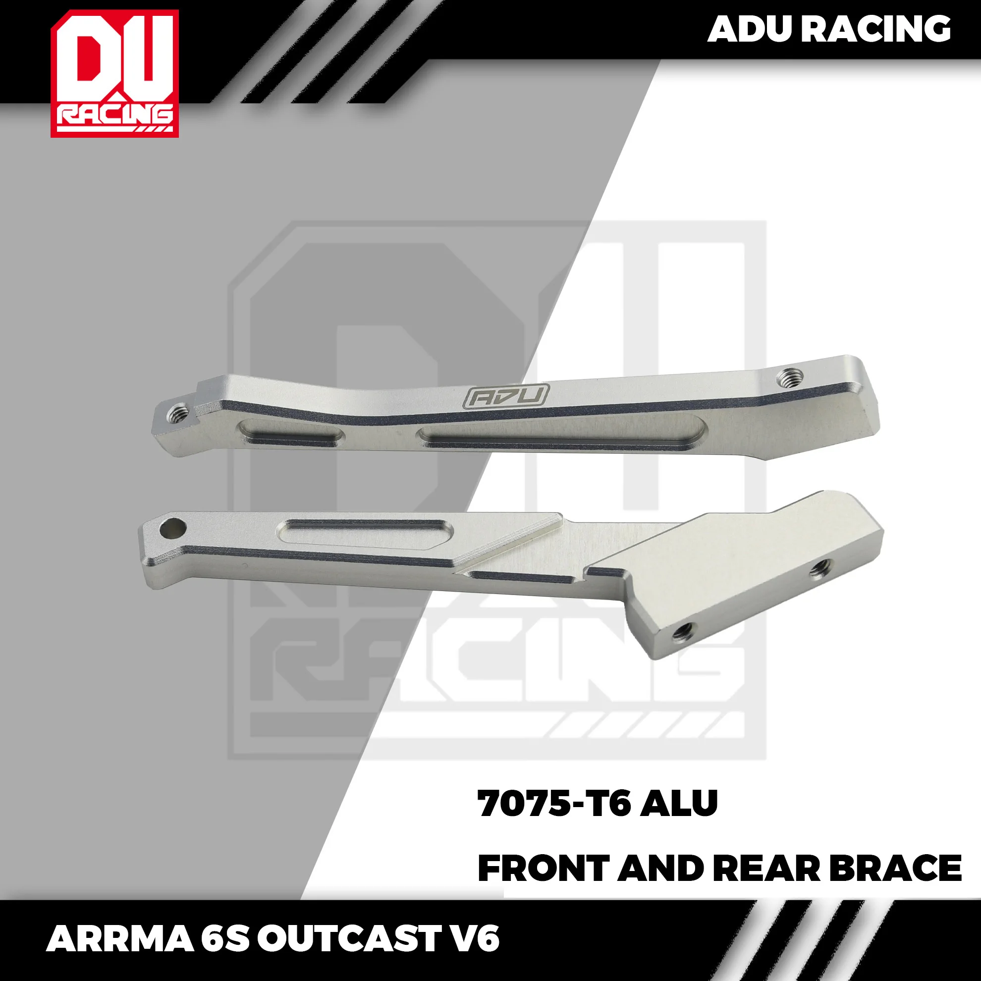 Support central de course ADU CNC 7075-T6 en aluminium pour ARRMA 6S V6 OUTCAST RTR